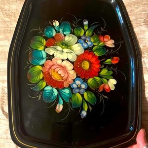 Vintage Hand painted made in USSR tray